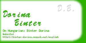 dorina binter business card